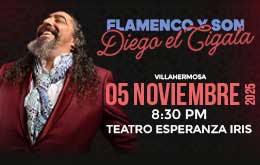 Diego “El Cigala“ en: Flamenco y Son en Villahermosa