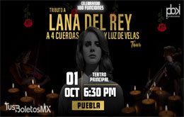 Tributo a Lana del Rey a 4 Cuerdas y Luz de Velas - Puebla