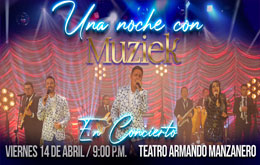 Una noche con Muziek en concierto en Mérida