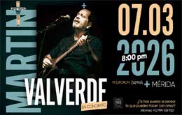 Martín Valverde en Concierto en Mérida