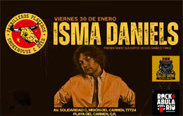 Isma Daniels, Vocalista de Los Daniels en Vivo en Playa Del Carmen