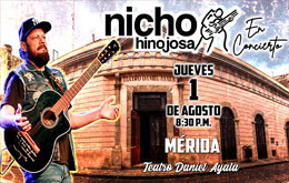 Nicho Hinojosa en concierto en Mérida
