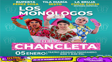 Monólogos de la Chancleta en Mérida - 5 de Enero