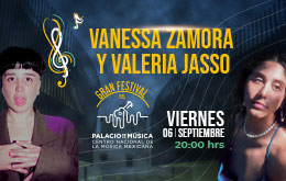 Vanessa Zamora y Valeria Jasso en el Palacio de la Música.Mérida