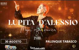 Lupita D'alessio en concierto en Villahermosa