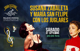 Susana Zabaleta y María San Felipe con Los Juglares en el Palacio de la Música.Mérida